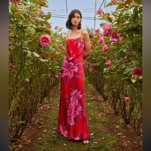 FARM Rio Red Summer Fruit Maxi Dress